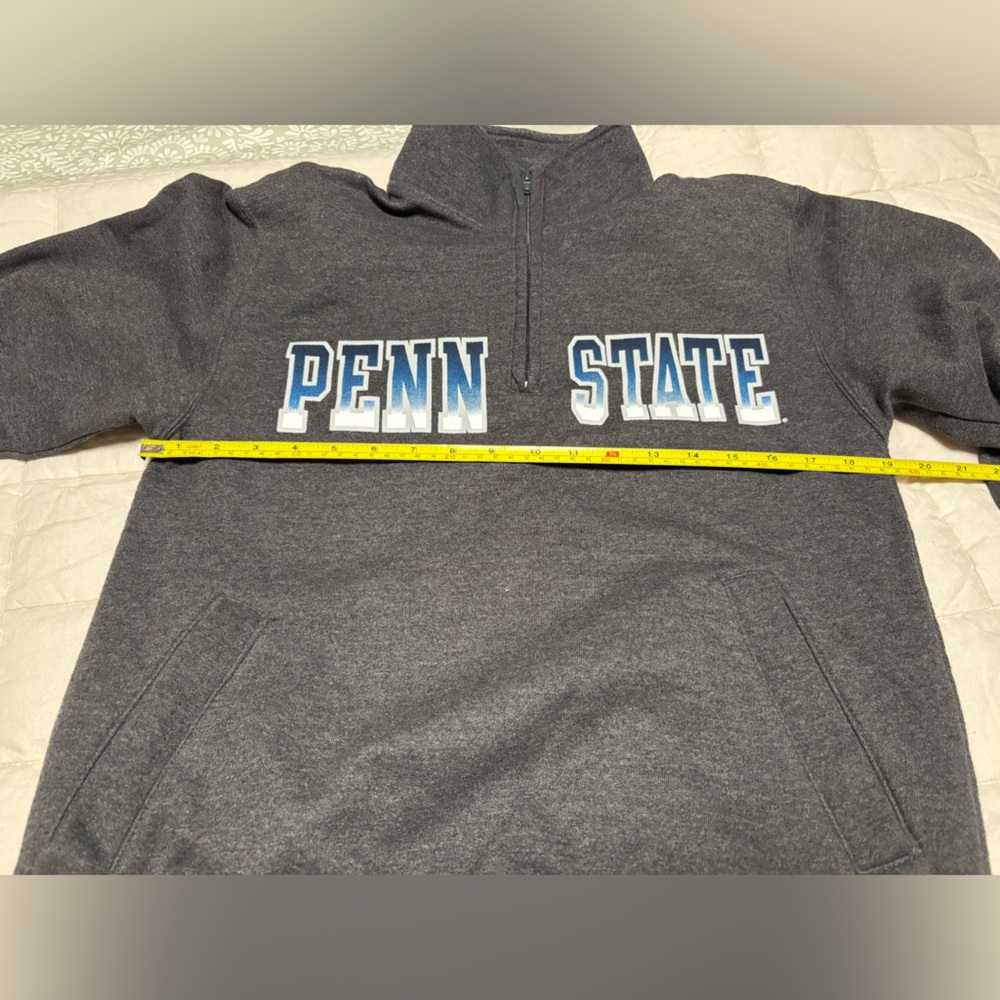 Penn State Men’s Champion Charcoal Grey Quarter Zip Sweatshirt - Small - Picture 10 of 12